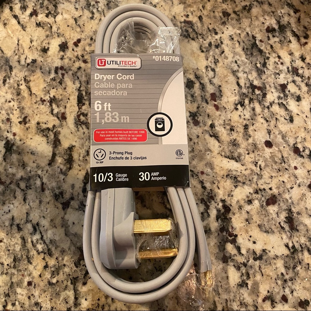 Utilitech Dryer Cord 10 Gauge